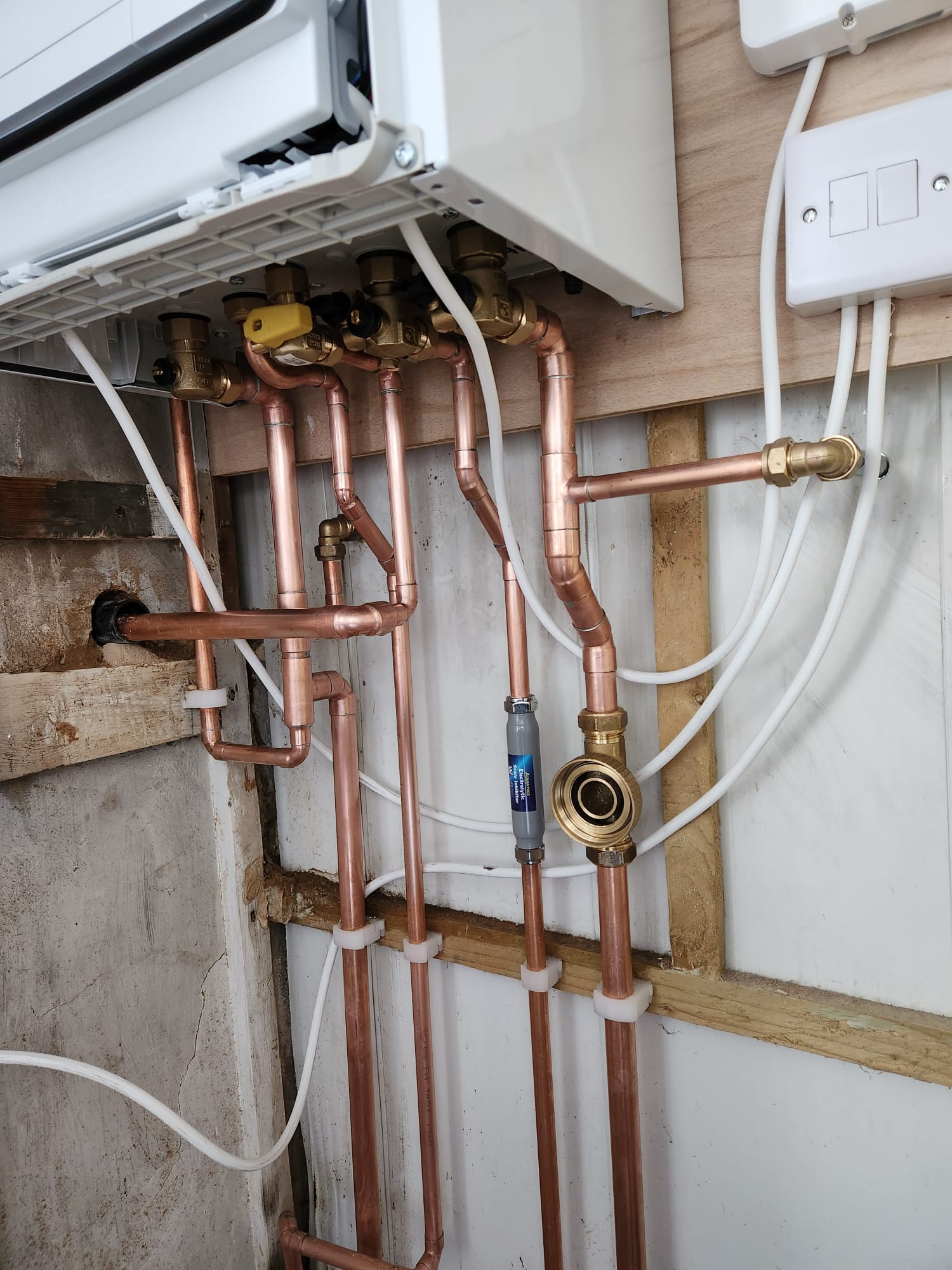 Professional copper pipework installation